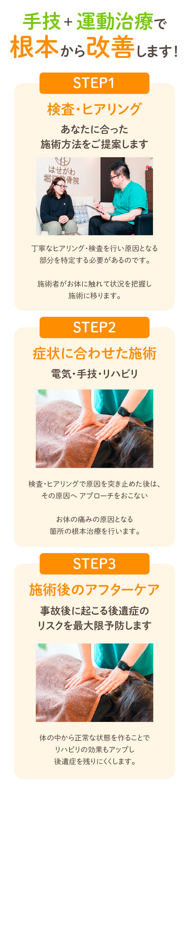 手技＋運動治療